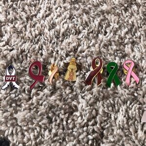 Assorted Awareness Ribbon Pins Set